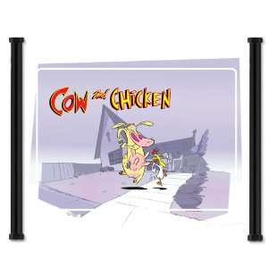  Cow and Chicken Cartoon Fabric Wall Scroll Poster (21 x 