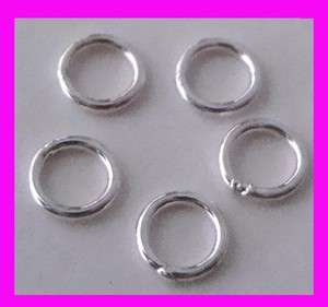   925 Sterling SILVER closed soldered round Jump Rings 4mm findings R16
