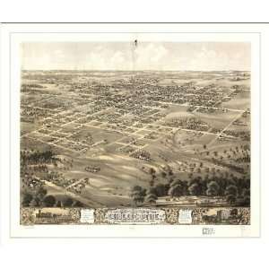 Historic Chillicothe, Missouri, c. 1869 (M) Panoramic Map Poster Print 