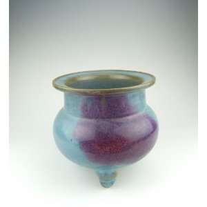  One Jun Ware Porcelain Incense Burner, Chinese Antique 
