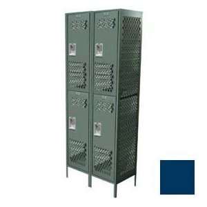 Competitor Ventilated Double Tier Locker, 2 Wide, 12W X 15D X 36H 