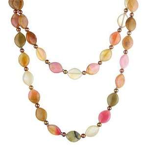  Multi Jade and Chocolate Pearl Necklace Jewelry