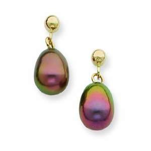   mm Chocolate Freshwater Cultured Pearl Dangle Earrings Jewelry