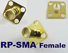 RP SMA Female Jack Male Pin Chassis Panel Mount 4 Hole Solder 