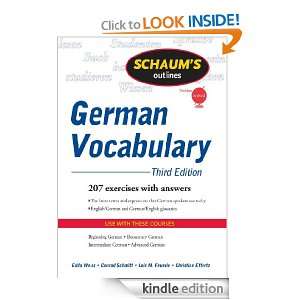 Schaums Outline of German Vocabulary, 3ed (Schaums Outline Series 