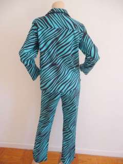   Johnson Sold @ Victorias Secret Turquoise Flannel Pajama Set M  