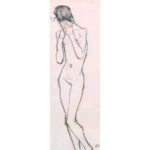  Egon Schiele   Girl Standing   Canvas