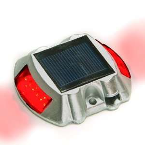  Solar Road Path Deck Dock Warning Lights with Red LEDs 