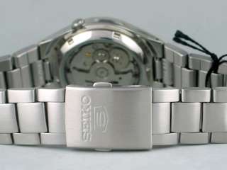 SEIKO MENS AUTOMATIC SEE THRU STEEL WATCH NEW SNK601  