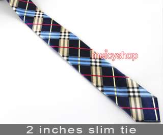 1pc Argyle Checkers Skinny Necktie Emo Punk Slim 2 Tie  