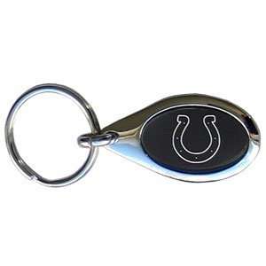  Indianapolis Colts Black Oval Key Chain   NFL Football Fan 