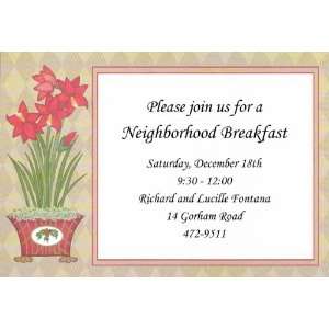  Pointsetta Christmas Invitations By Exquisite Papers