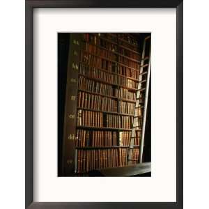  Bookshelf in Long Room of Historic Trinity College, Dublin 