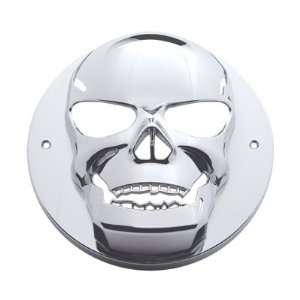 Round Chrome Skull Bezel / Covers 2 LED Side Marker Clearance Light