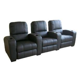  Wholesale Interiors Set of Three Leather Home Theater 