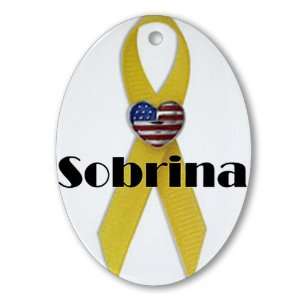  Military Backer Sobrina (Yellow Ribbon) Oval Ornament 