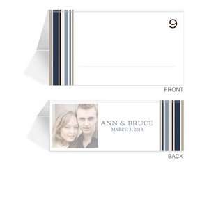  150 Photo Place Cards   Cool Stripes