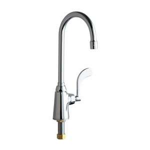  Chicago Faucets 350 317CP Chrome Manual Deck Mounted Rigid 