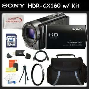 Sony HDR CX160 HD Flash Memory Camcorder (Black) w/ SSE Gift Package 