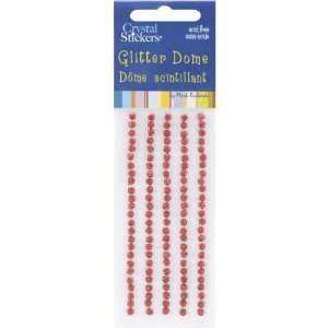  Glitter Dome Stickers 3mm 125/Pkg Red   691833 Patio 