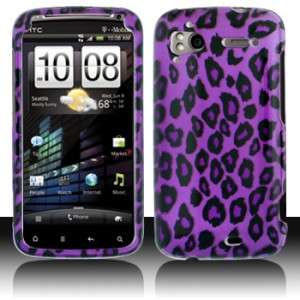 Purple Leopard Hard Case Phone Cover HTC Sensation 4G  