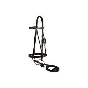  FLAT SNAFFLE BRIDLE, Color BROWN; Size HORSE (Catalog 