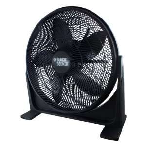   Black 20 Inch Floor Fan and Air Circulator 