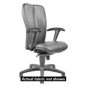   Chair, Mid Back, Small Seat, w/ Arms (Black Fabric)