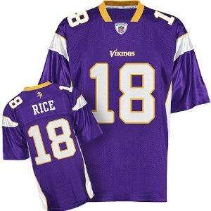  Minnesota Vikings 18 Sidney Rice Purple Jerseys Authentic 