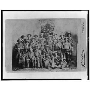  Dodge City Cow Boy Band with their instruments,c1885 