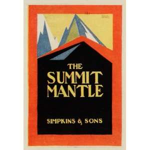  1920 Print Summit Mantle Simpkins Poster Design Brown 