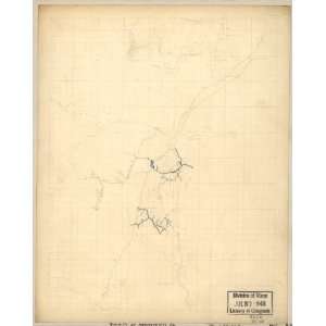  Civil War Map Sketch of the vicinity of Kernstown, Va 
