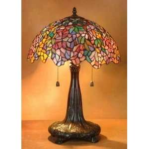  Wisteria Design Tiffany Table Lamp with Bronze base