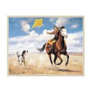  Jack Sorenson   Flying Kite With Friends Canvas