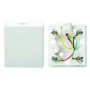   C2452 W Surface Mount Phone Jack, 4 Conductor, White