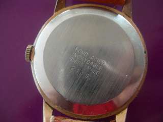 rare hislon manuel gold plated mens wristwatch  