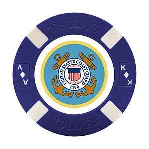 COAST GUARD Seal on 11.5g Big Slick Texas Holdem Chip  