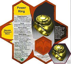 Custom heroscape DC Sinestro Corps. Power Ring Glyph  