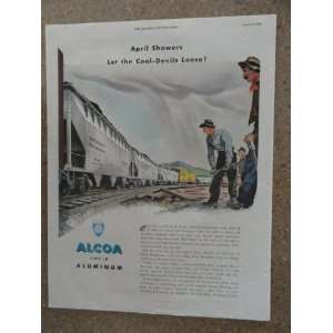 Alcoa Aluminum, Vintage 40s full page print ad. (april showers let 