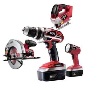  Skil 18v 4 tool Combo Pack with Free Finishing Sander 