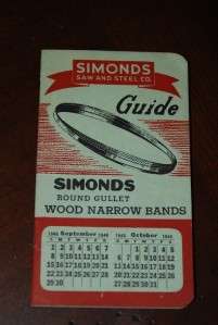 Vintage Simonds Saw Steel Co Advertising Fitchburg MA  