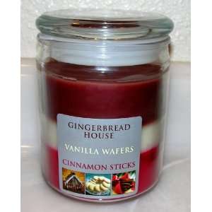  3 Layer Scented Jar Candle (Gingerbread House   Vanilla 