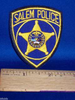 City Salem Oregon Police Department Officer Badge Patch  