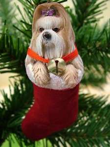 Shih Tzu Stocking Dog Animal New Christmas Ornament  