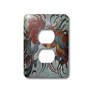   cockerel, year of the rooster   Light Switch Covers   2 plug outlet