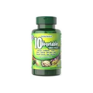  10 Vegetable Multi Plex Caplets 500 mg. 90 Caplets Health 