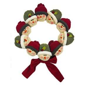  Plush Christmas Wreath   15 Snowman Decorative Wreath 