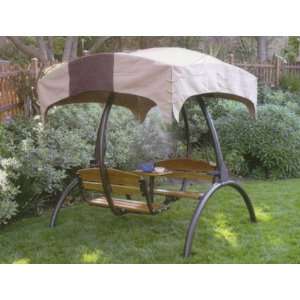  Pendulum Swing with Square Camel Top Patio, Lawn & Garden