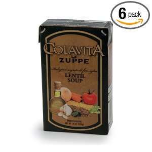 Colavita Lentil Soup, 18 Ounce Boxes (Pack of 6)  Grocery 