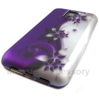 Purple Flowers Hard Case Cover for LG G2x T Mobile NEW  